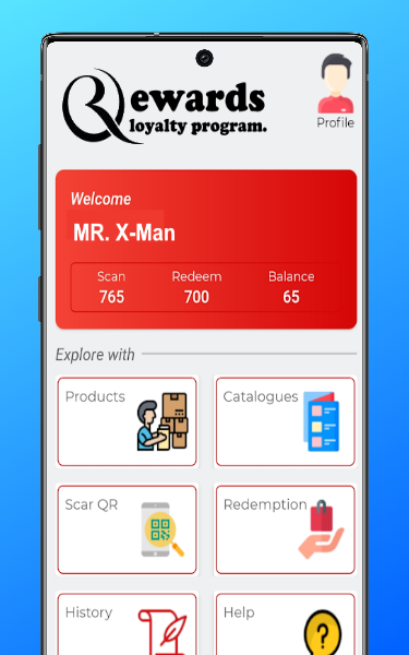 Rewards App Interface