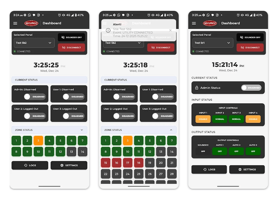 Securico App Interface